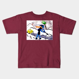 Alien Ant Shovels Snow Kids T-Shirt